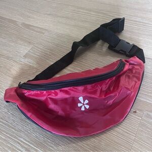 Yelp crossbody red belt bag NWOT